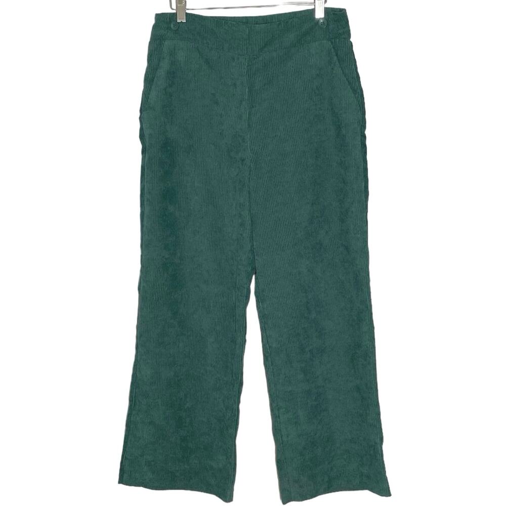 Louche Elina Wide Leg High Rise Corduroy Trousers Women’s Size 8 Holiday fall